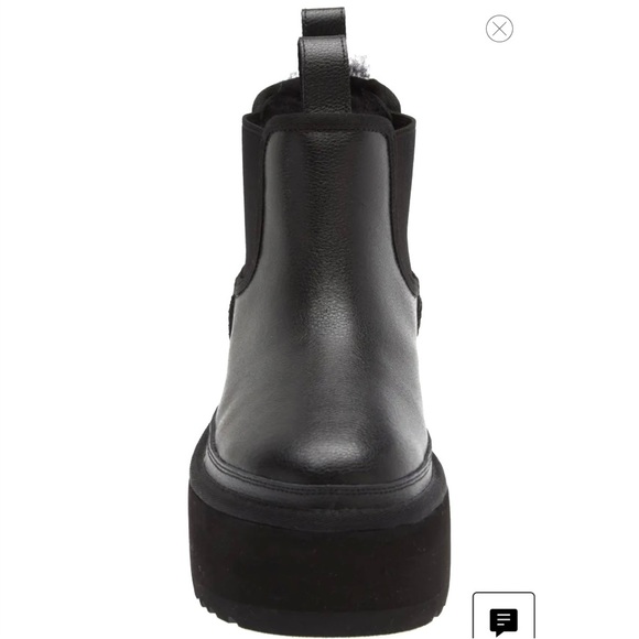 📌SOLD📌 UGG NEUMEL BLACK LEATHER PLATFORM CHELSEA BOOT🆕 - Picture 5 of 8